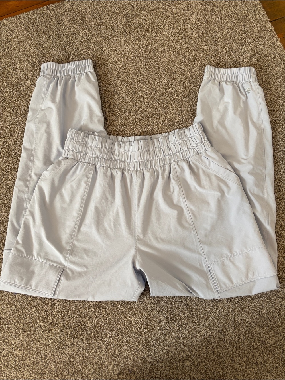 Athleta Kids Light gray Elastic-Waist Joggers